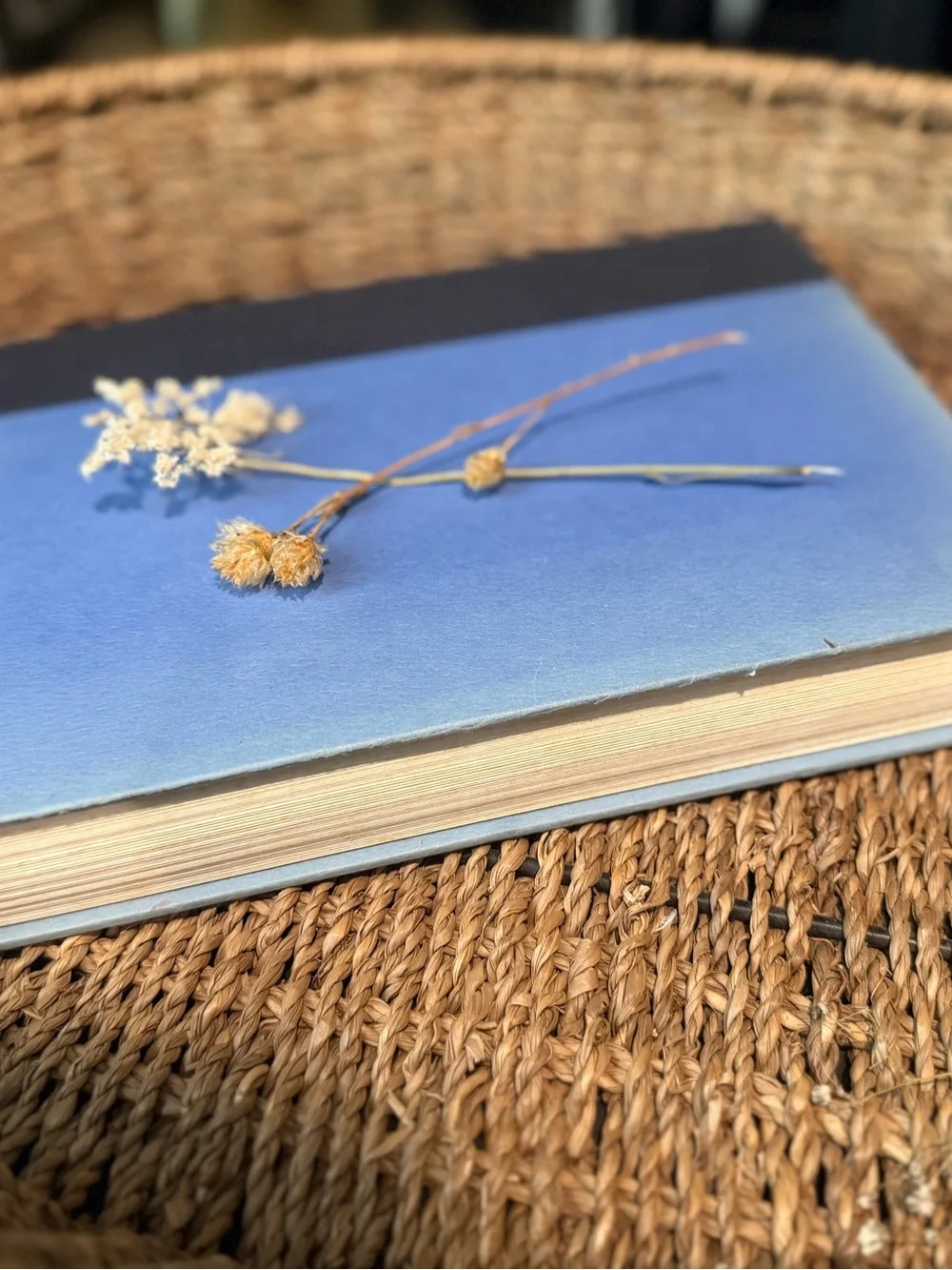 Blue  Hardcover Book for Shelf/ Table Decor